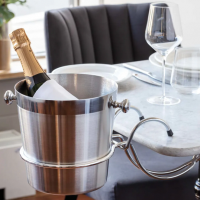 Elia Double Wall Wine Cooler Satin & Steel (15314624905594)