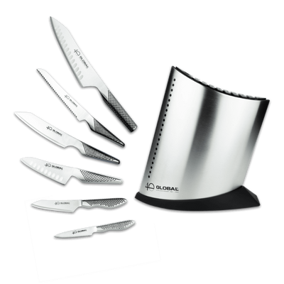 Global G-52AN7-B 40th Anniversary 7 Piece Knife Block Set (7352988631098)