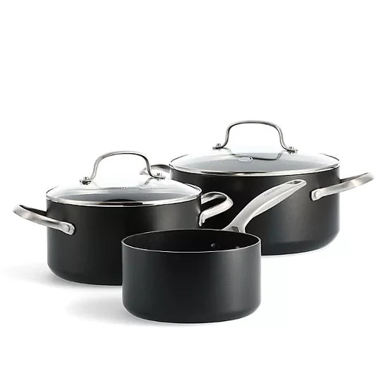 Greenpan Copenhagen 3 piece Saucepan Set