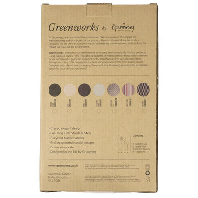 Grunwerg Greenwork Cutlery Set Furnace Black (24 Piece) (7183403089978) (7183440609338) (7183446442042)