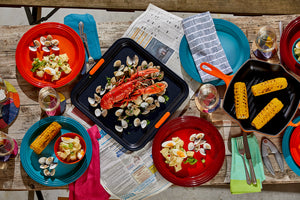Le Creuset plates and Toughened Non-Stick Cookware