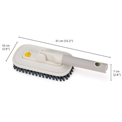 Cleaning brush with measurements on a white background