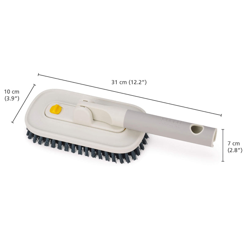 Cleaning brush with measurements on a white background