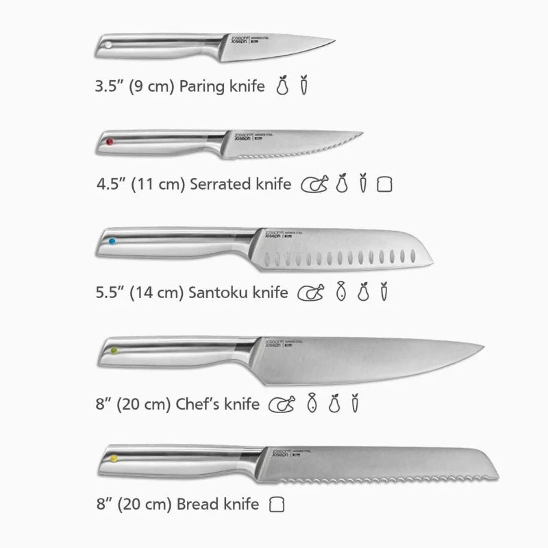 Joseph Joseph Elevate Steel Kitchen Knife Set (3 Piece) (7141899534394)