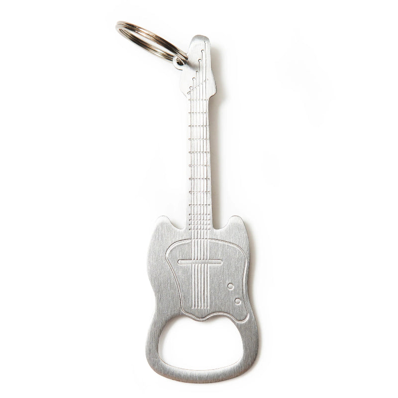 Kikkerland Guitar Bottle Opener Keychain