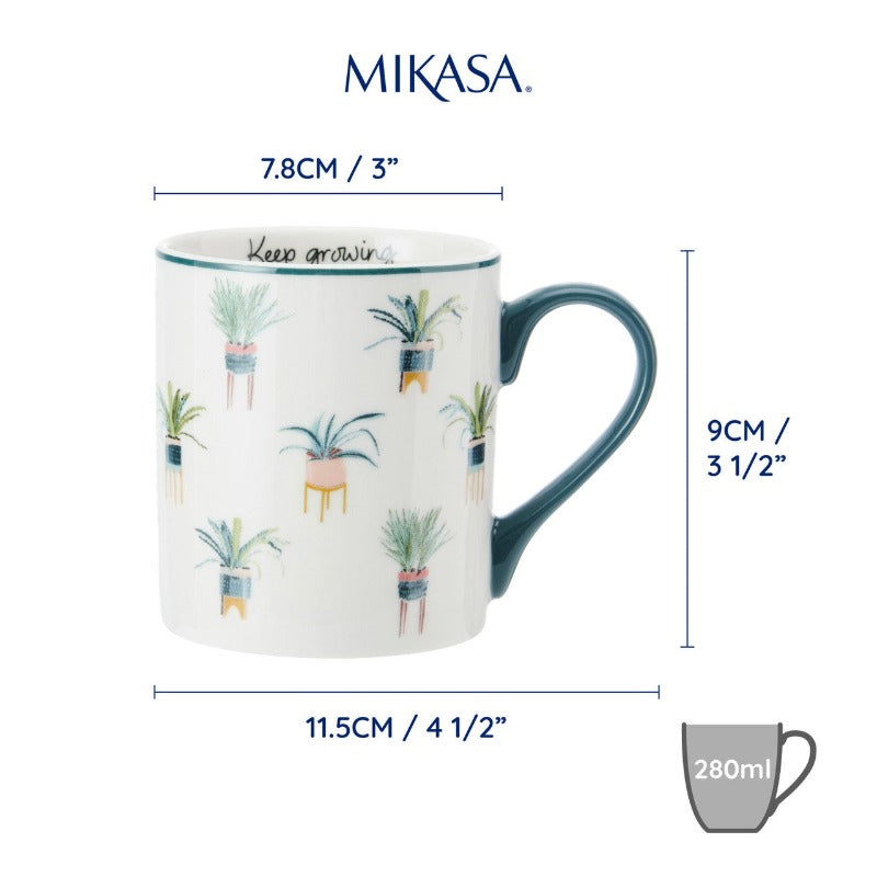 KitchenCraft Mikasa Can Mug Cactus 280ml (7142918127674)