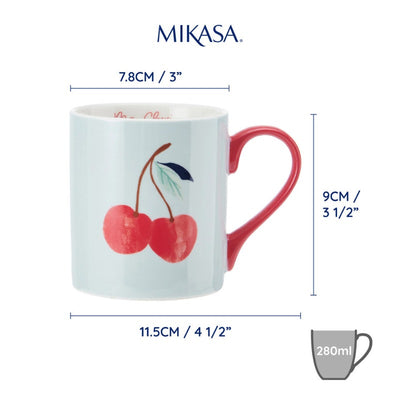 KitchenCraft Mikasa Can Mug Cherry 280ml (7142575439930)