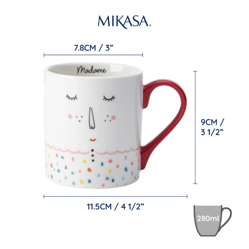 KitchenCraft Mikasa Can Mug Madame 280ml (7142887751738)