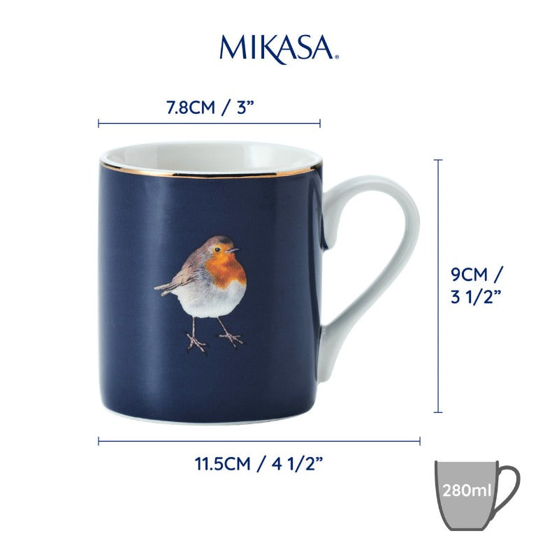 KitchenCraft Mikasa Can Mug Robin 280ml (7142906593338)