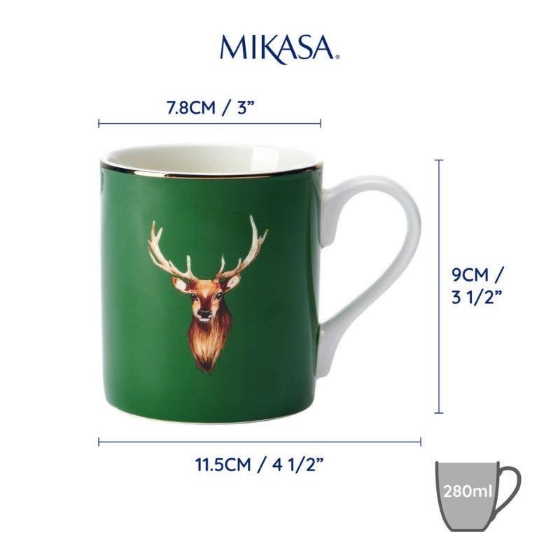 KitchenCraft Mikasa Can Mug Stag 280ml (7142908657722)