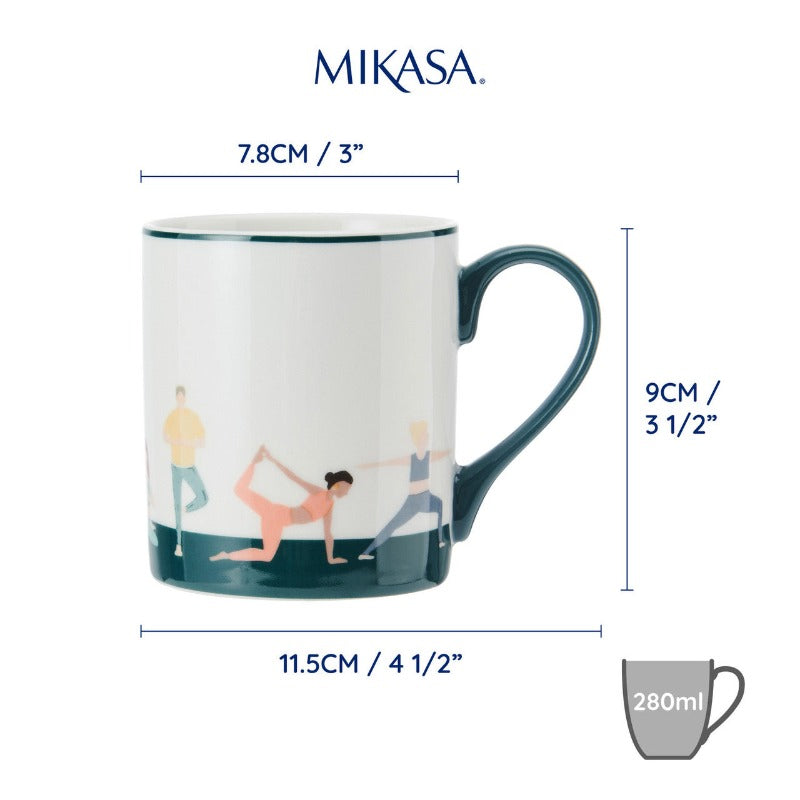 KitchenCraft Mikasa Can Mug Yoga 280ml (7142914949178)