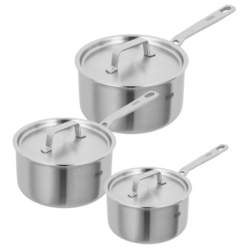 Kuhn Rikon Culinary Fiveply Saucepan 3 Piece Set