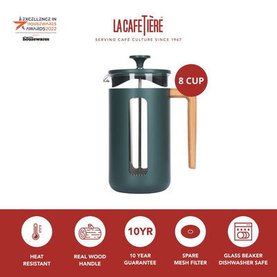 La Cafetiere Pisa Cafetiere 8 Cup Green (7174483050554)