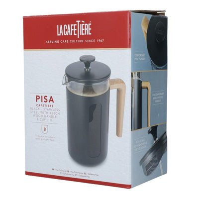 La Cafetiere Pisa Cafetiere 8 Cup Black (7174486360122)