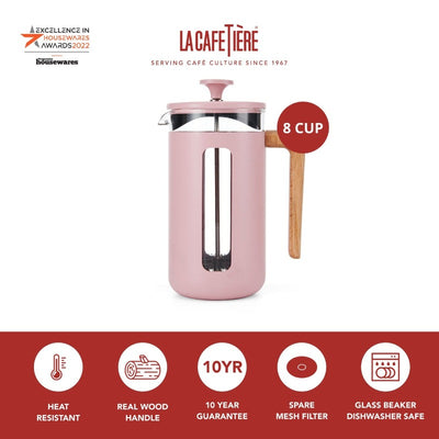 La Cafetiere Pisa Cafetiere 8 Cup Pink (7174502481978)