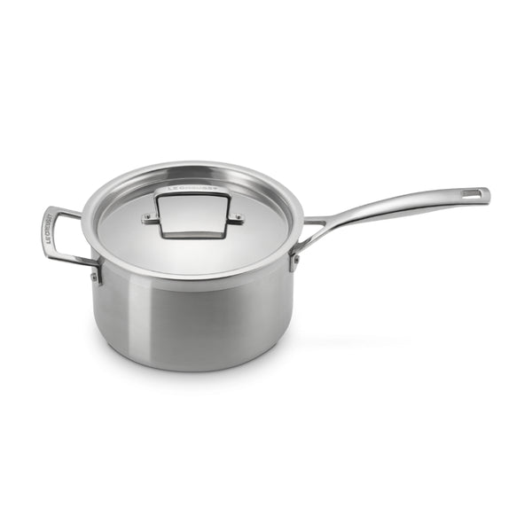 Le Creuset 3-ply Stainless Steel Saucepan and Lid