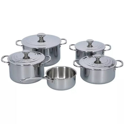 Le Creuset Signature Stainless Steel 5 Piece Cookware Set (7285323268154)