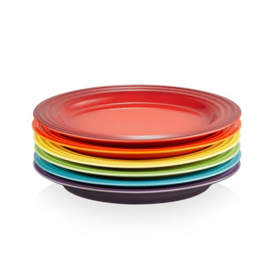 Le Creuset Stoneware Rainbow Set of 6 Dinner Plates (7110571524154)
