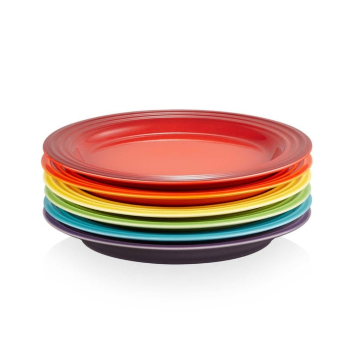 Le Creuset Stoneware Rainbow Set of 6 Dinner Plates – Art of