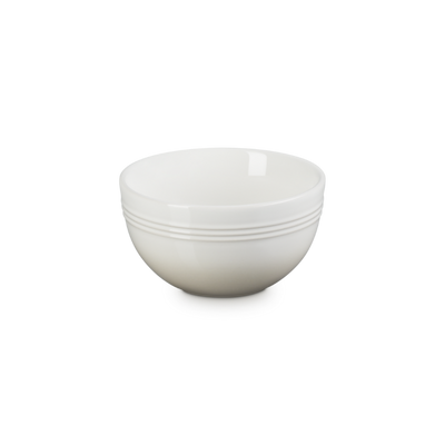 White ceramic bowl on a white background