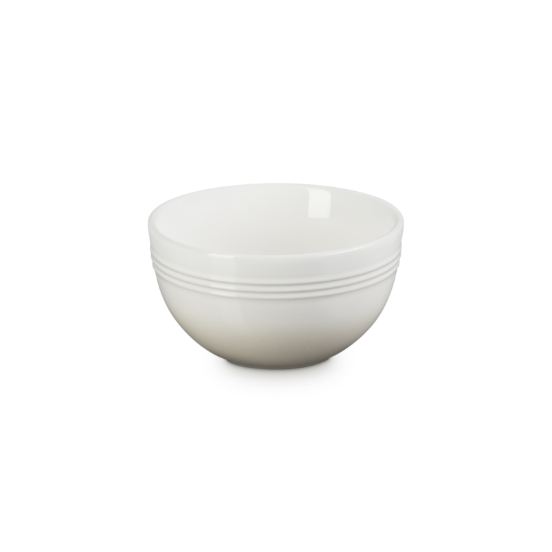 White ceramic bowl on a white background