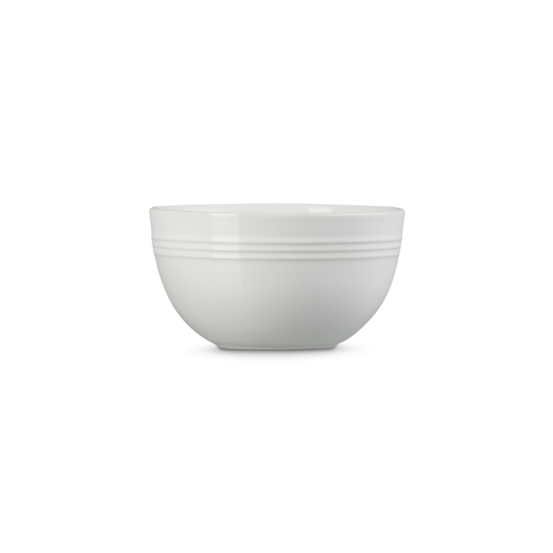 White ceramic bowl on a white background