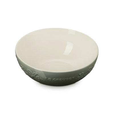 Gray ceramic bowl on a white background