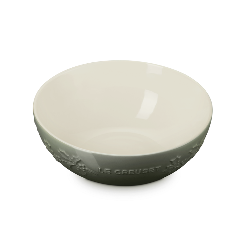 Gray ceramic bowl on a white background