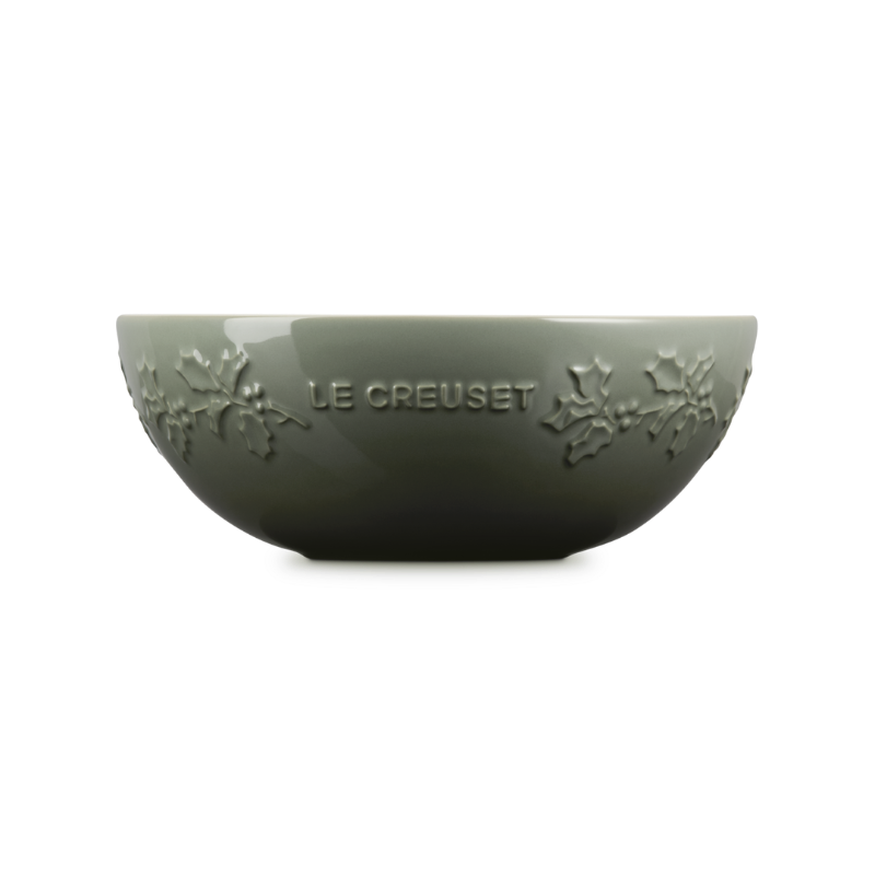 Green ceramic bowl with &