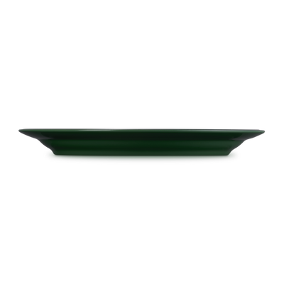Green rectangular plate on a white background