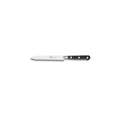 Serrated knife on a white background
