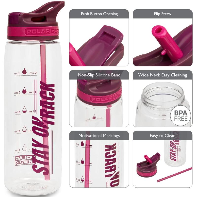 polar gear bottle Polar Gear Aqua Curve 750ml Tritan Bottle Berry – Art of Living Cookshop
