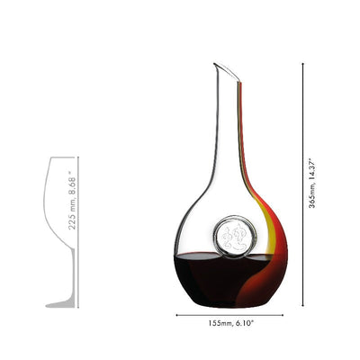 Riedel Decanter Chinese Zodiac Snake Red/Yellow (8486442369246) (7276233588794)