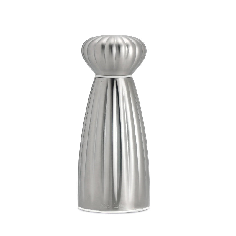 Robert Welch Palm Satin Salt Mill Medium Stainless Steel & White