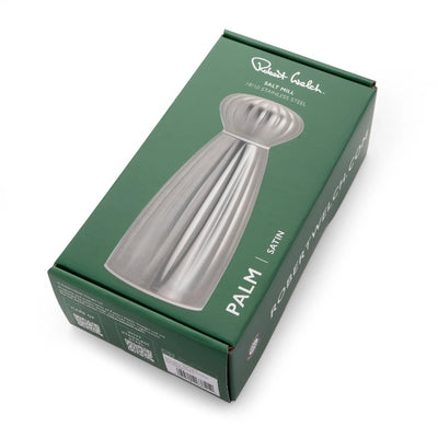 Robert Welch Palm Satin Salt Mill Medium Stainless Steel & White