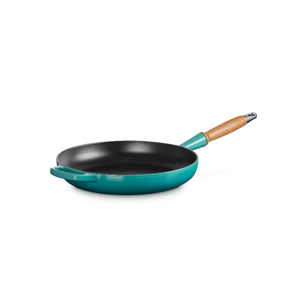 Le Creuset Signature Cast Iron Frying Pan with Wooden Handle