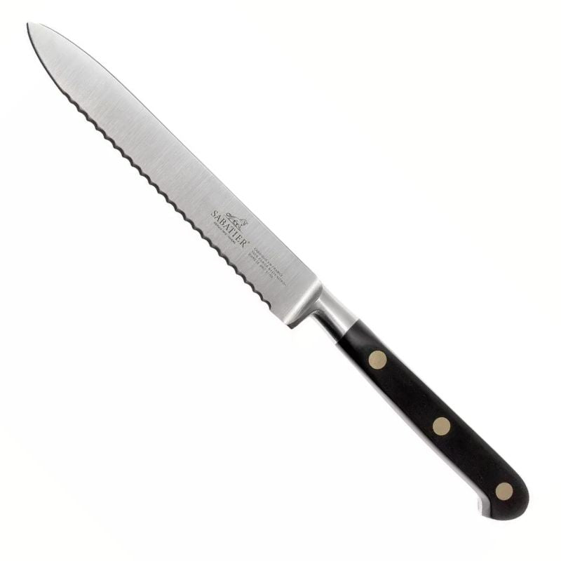 Sabatier Ideal Serrated Utility Knife Brass Rivets 12cm (7161792331834)
