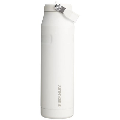 White Stanley water bottle on a white background