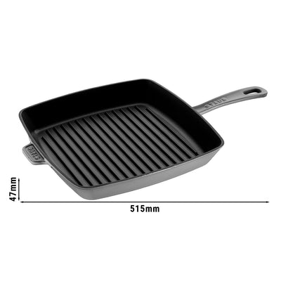 Staub Cast Iron American Grill Square 30cm Graphite (14849101529466)