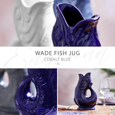 Wade Earthenware Fish Gluggle Jug Large (15160107073914) (15160272912762)