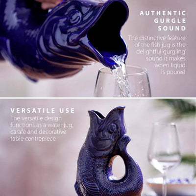 Wade Earthenware Fish Gluggle Jug Large (15160107073914) (15160272912762)