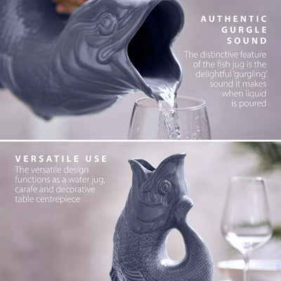 Wade Earthenware Fish Gluggle Jug Large (15160107073914) (15160272912762)