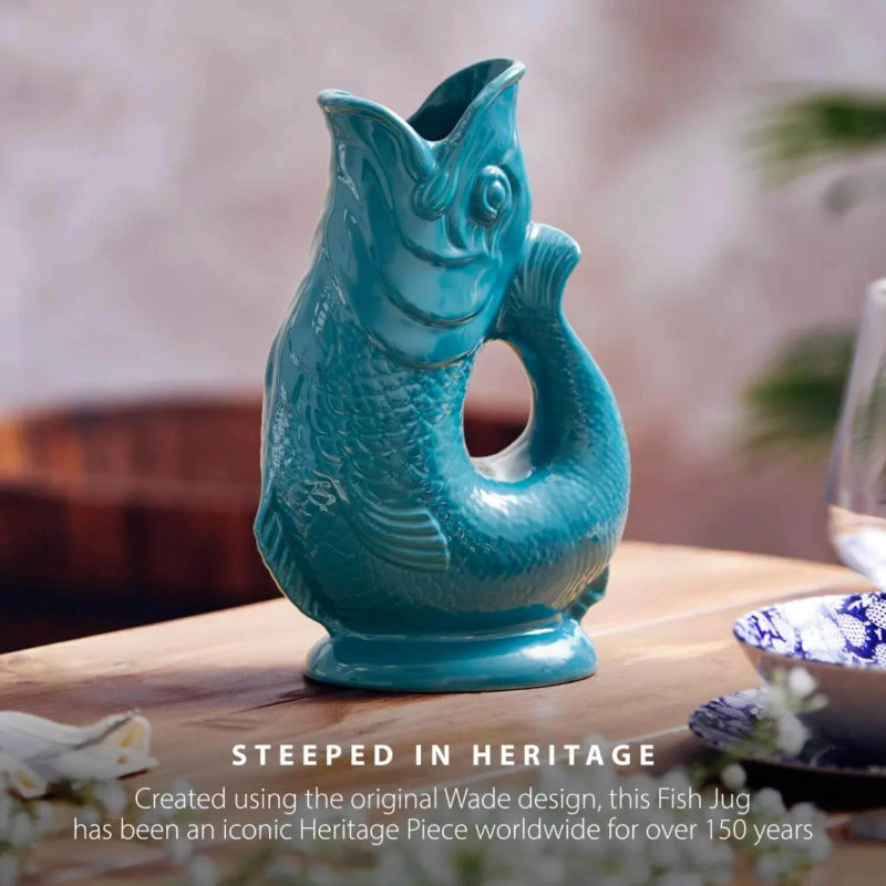Wade Earthenware Fish Gluggle Jug Large (15160107073914) (15160272912762)