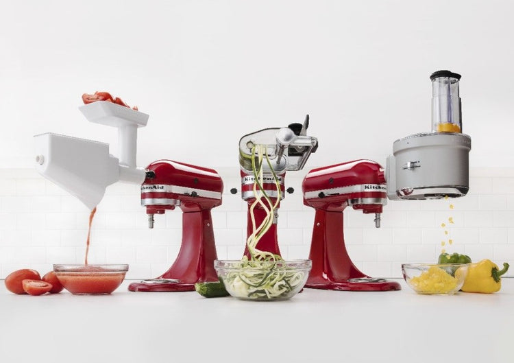 Range of KitchenAid stand mixer attachments