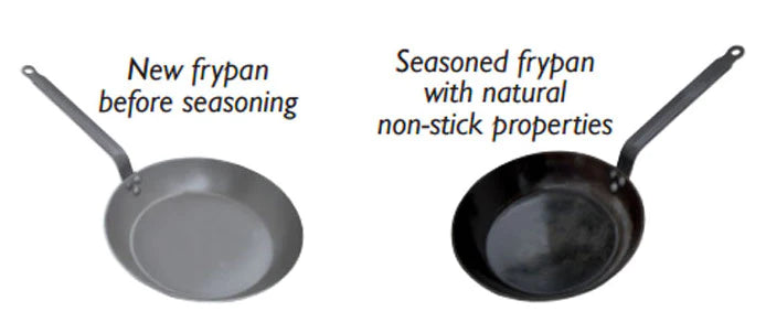 De Buyer pan seasoning progression