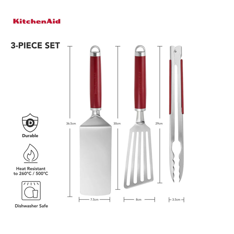 KitchenAid BBQ Set (3pc) Empire Red (063471) (7311023112250)