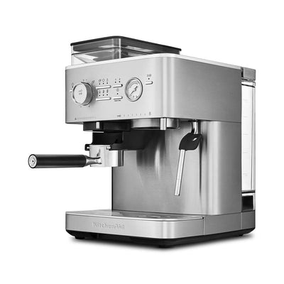 KitchenAid Semi Automatic Espresso Machine with Burr Grinder Stainless Steel (7356562440250)