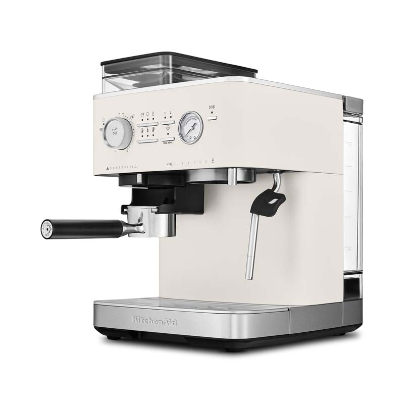 KitchenAid Semi Automatic Espresso Machine with Burr Grinder Porcelain (14806605332858)