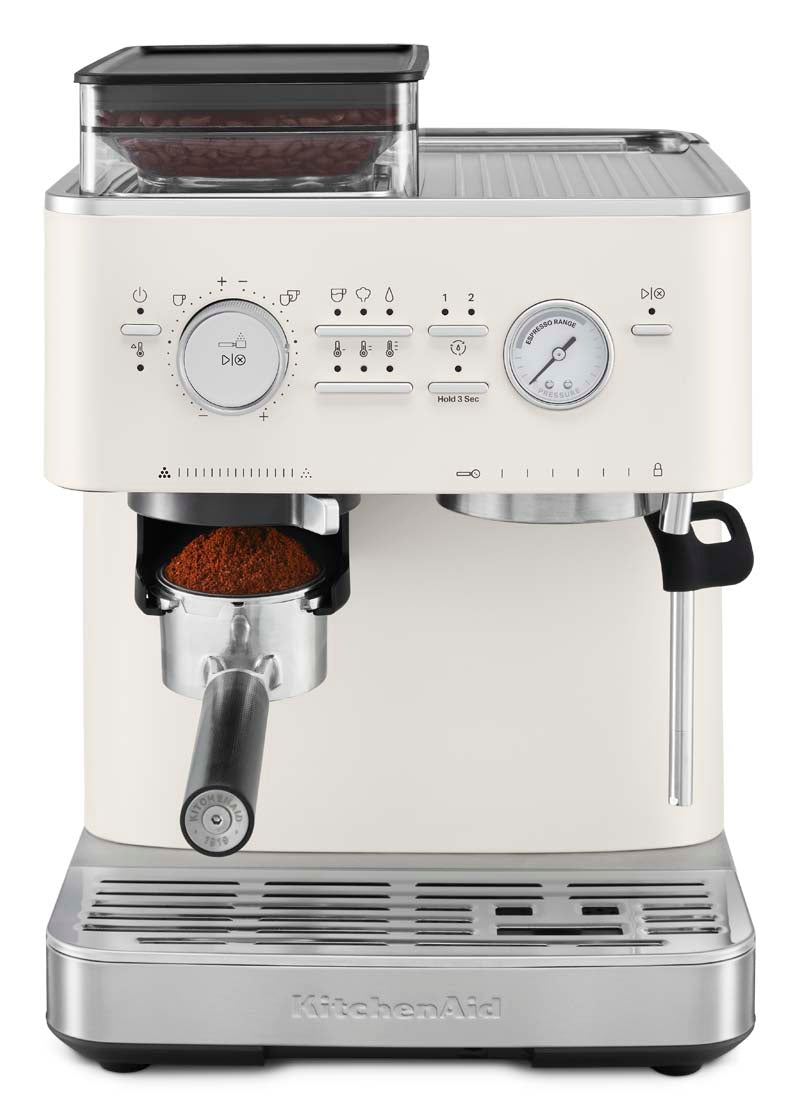 KitchenAid Semi Automatic Espresso Machine with Burr Grinder Porcelain (14806605332858)