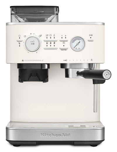 KitchenAid Semi Automatic Espresso Machine with Burr Grinder Porcelain (14806605332858)